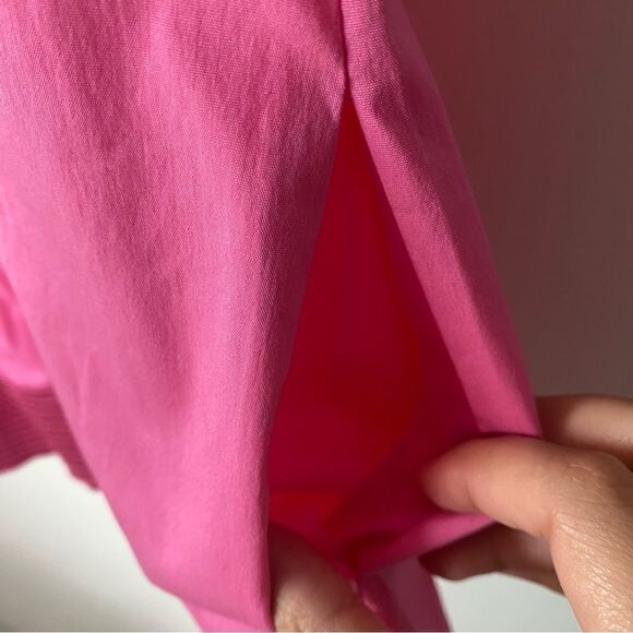 Y2K Solaris Babydoll Cotton Pink Low Back Satin Stretch Mini Dress - Picture 5 of 8